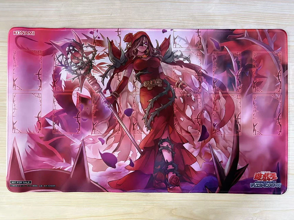 YuGiOh Akiza Izinski Rage Rose Witch Play Mat TCG CCG Pad Board Game Duel Pad Trading Card Game Mat Rubber Mouse Pad Free Bag
