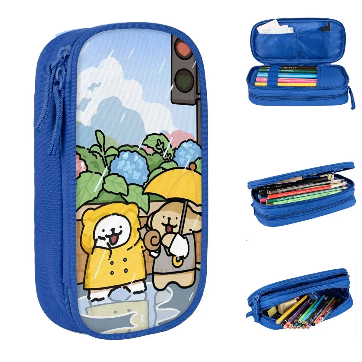 المالطية لطيف الكلب مقلمة صندوق القلم الكرتون حقيبة الطالب سعة كبيرة الطلاب مدرسة هدية صندوق رصاص #1