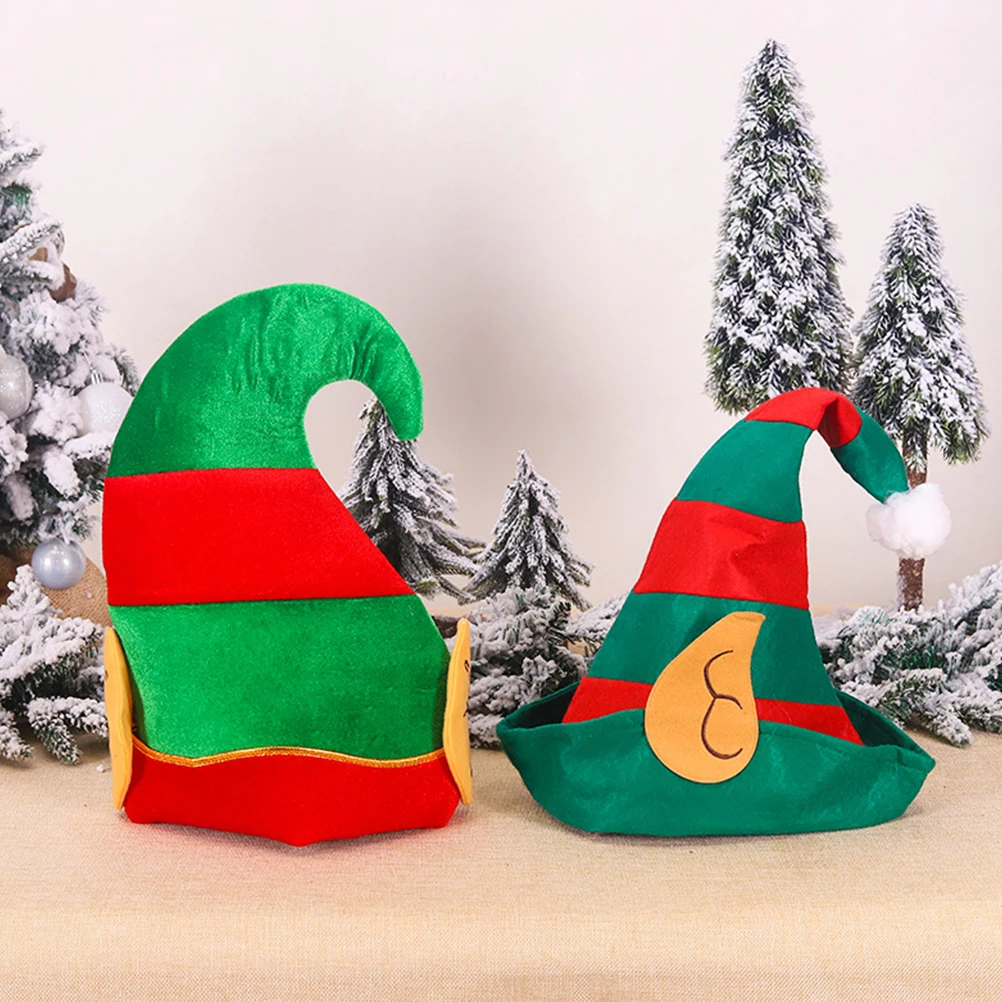 

2pcs Creative Christmas Headdress Adorable Hat Adult Christmas Party Hat (1pcs Style A Cap, 1pcs Style B Nonwoven Cap)