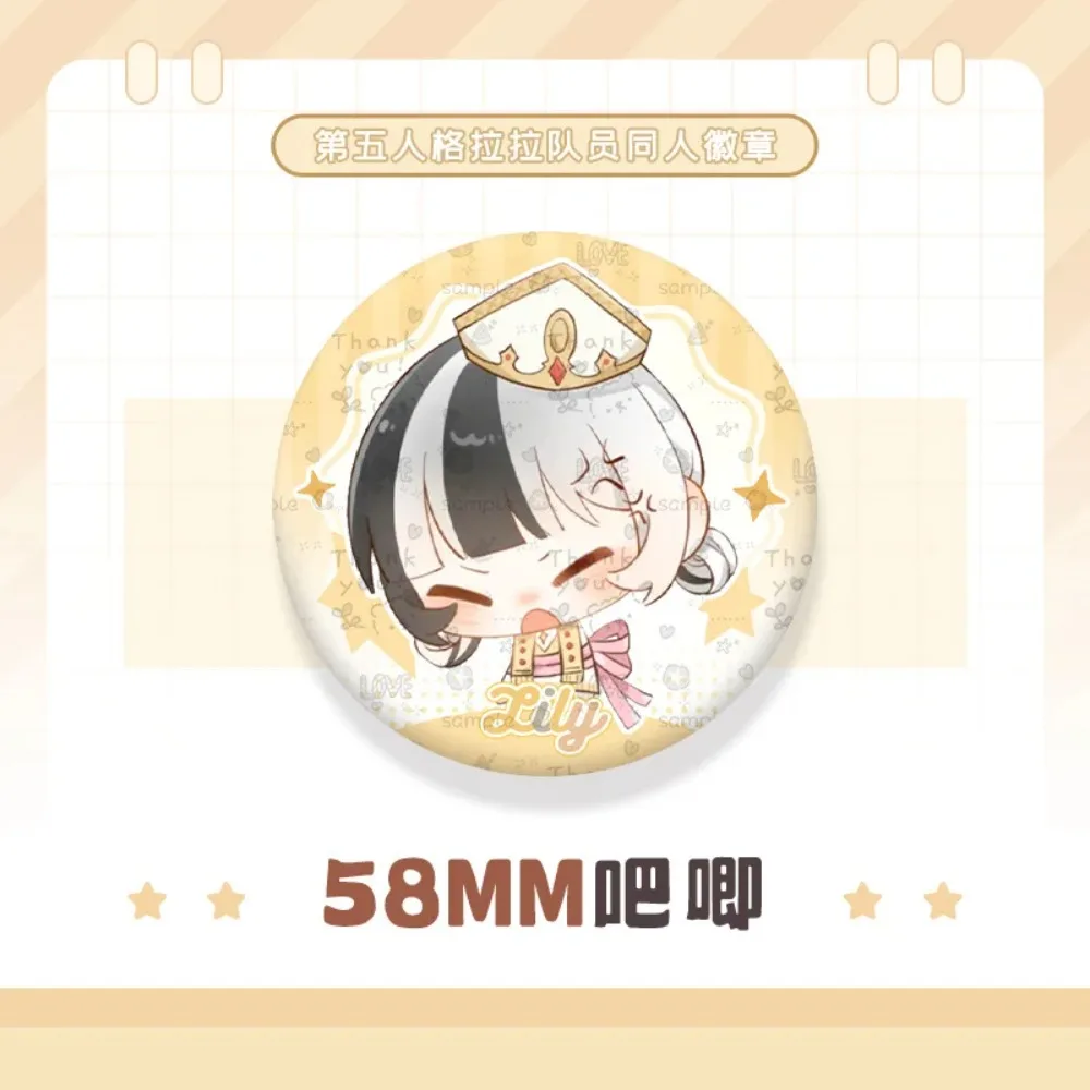 GameIdentity V Peripheral Badge Lala Team Member LILY Role Playing Brooch Pin Bag Jewelry Accessory Pendant Gift Fan Collection