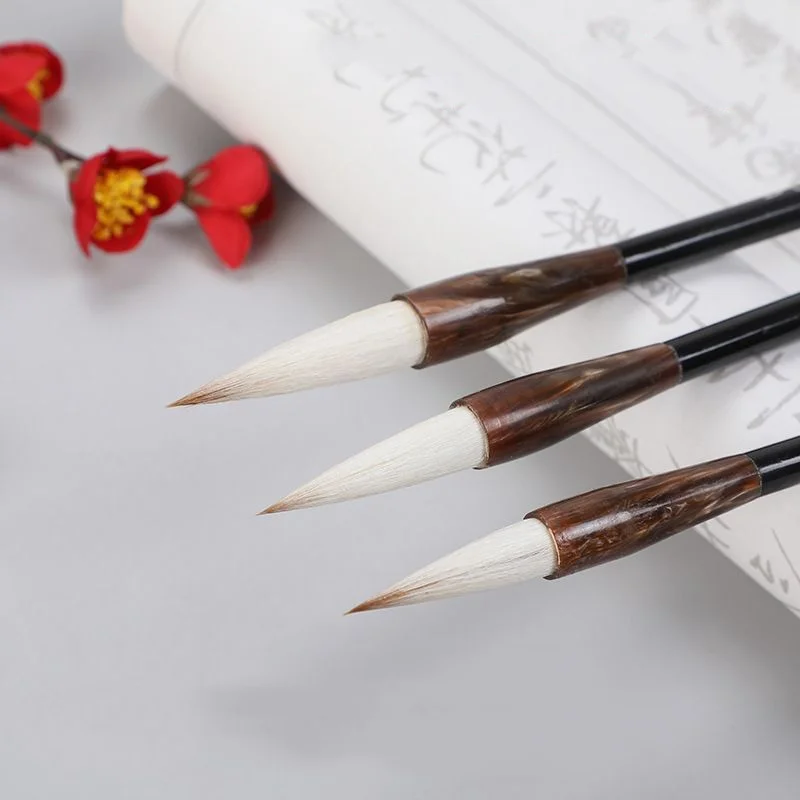 Multiple Hair Calligraphy Brush Pen Tinta China Chinese Regular Running Script Weasel Woolen Hair Writing Brush for Beginner Set