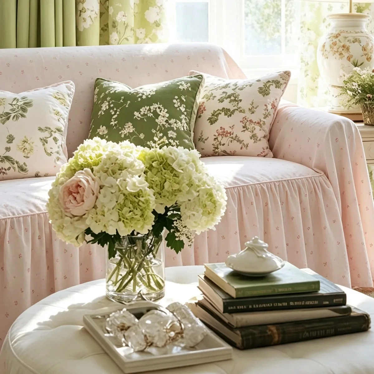 French Cream Powder Rose Universal in All Seasons Ruffle Leaf Edge Whole Cover Pure Cotton Single Piece Sofa Towel Cover Cloth