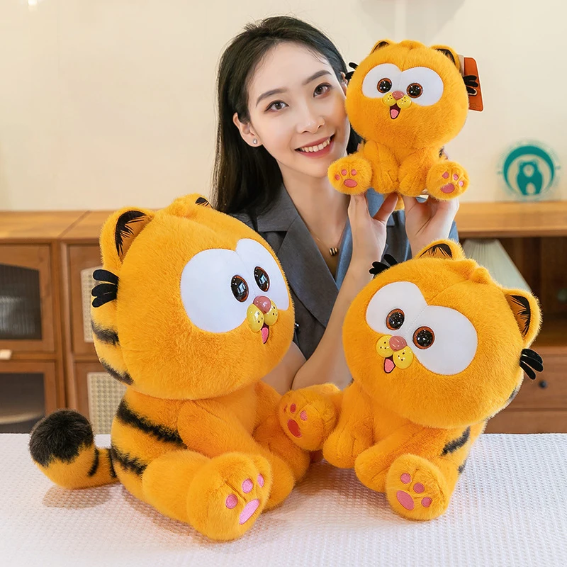 

Kawaii Garfield Plush Toy Cute Stuffed Doll for Kids Birthday Gift Soft Cuddly Cat Pillow for Girls with Hanging Decoration