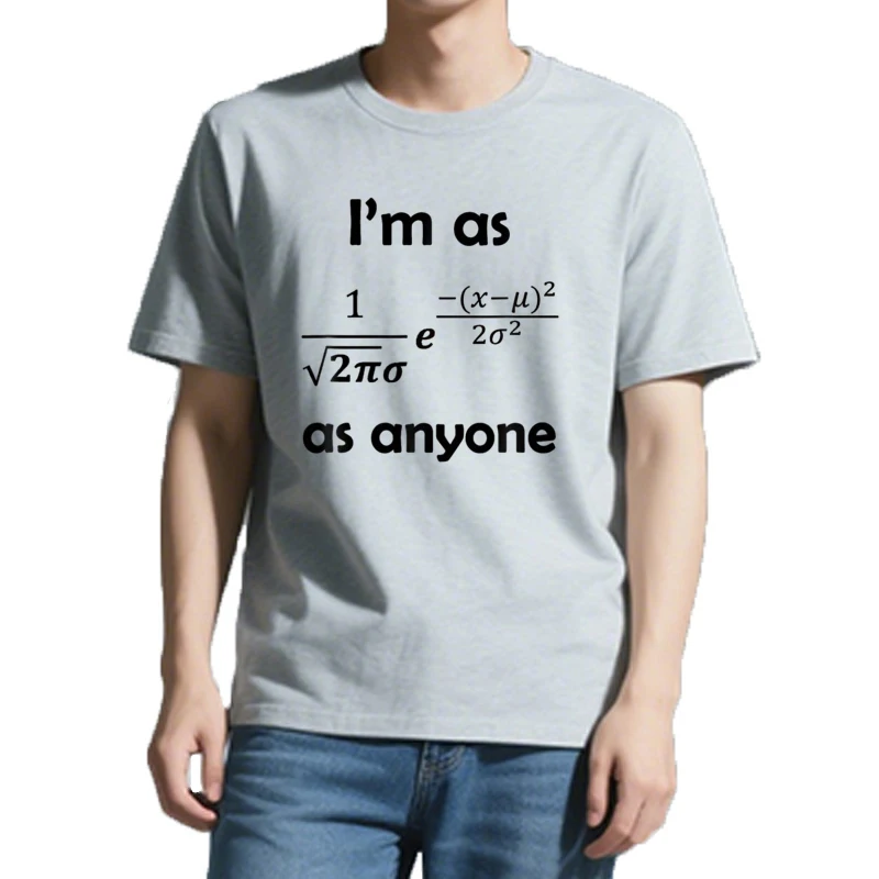 T-shirt imprimé graphique personnalisé pour hommes, statistiques, Distribution normale, Bell Curve Formula, Math Pun, Vê
