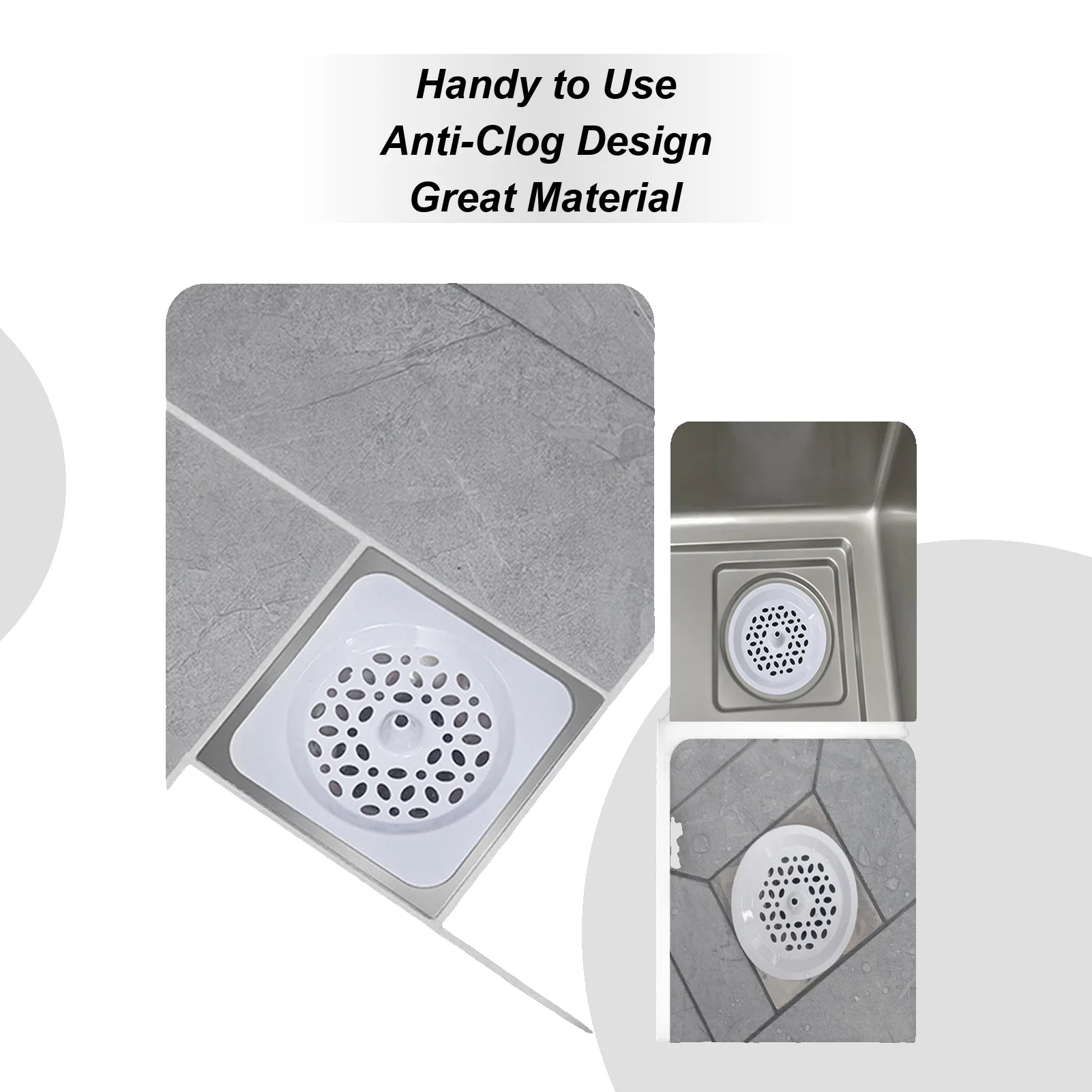 

Shower Drain Cover Strainer Cover Bathroom Hair Trap For Bathroom Bathtub Floor Laundry Room Home Sink Kitchen Accessories