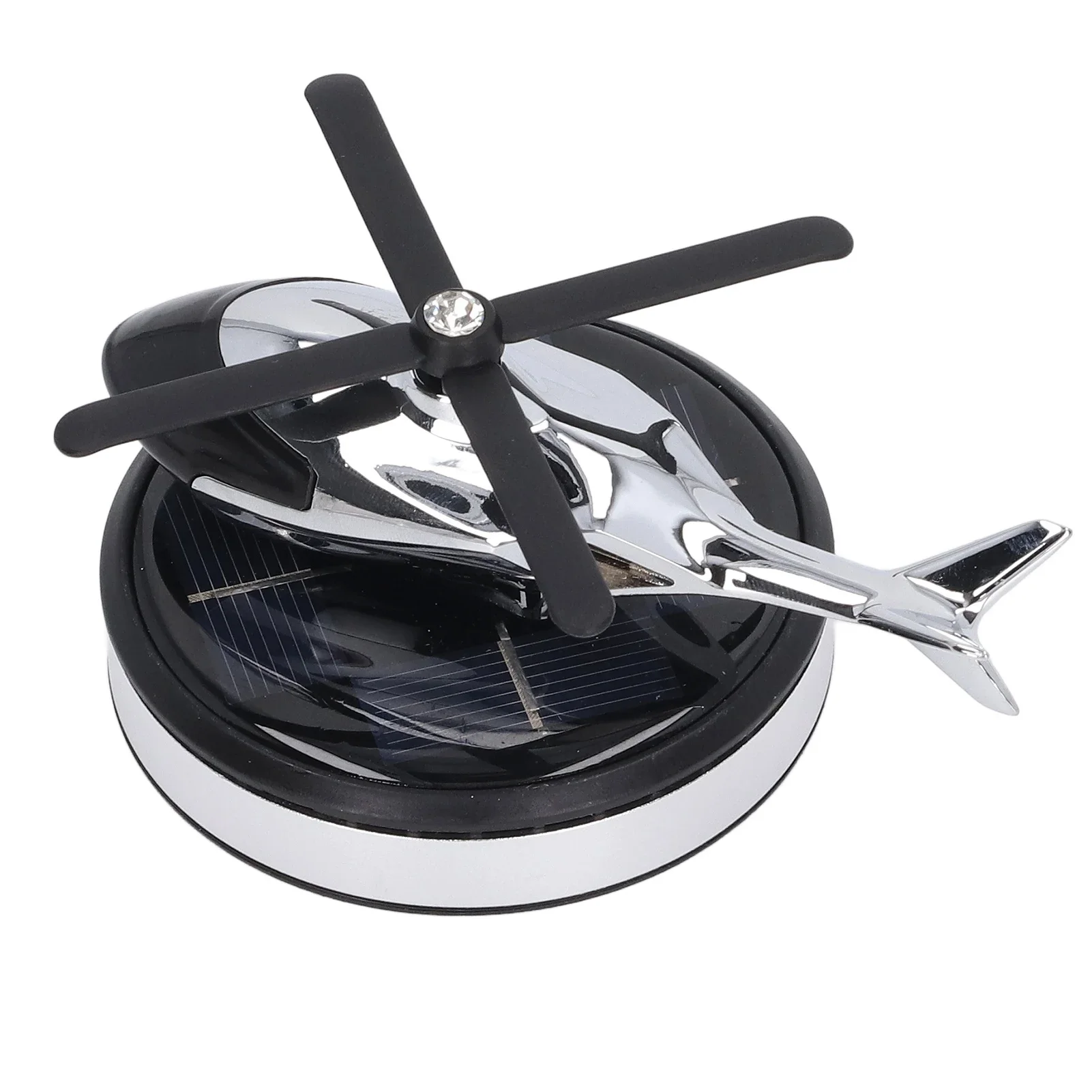 Car Fragrance Car Air Freshener Solar Powered Rotating Alloy Wood Non Slip For Dashboard Office Home
