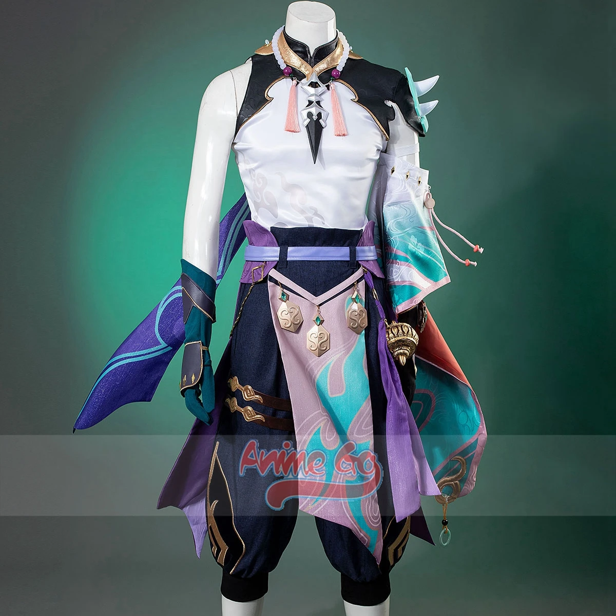 

Game Genshin Impact Xiao Cosplay Costume Xiao Role Play Upgraded Outfits for Men C07487-AAA