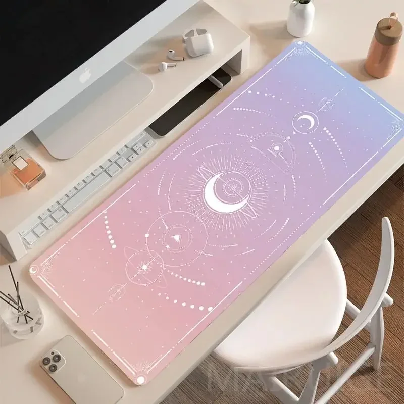 Kawaii Moon Star E-Sports Mouse Pad Gamer Computer Keyboard Desk Mats Home Office Laptop Non Slip Mousepads Gaming Accessories