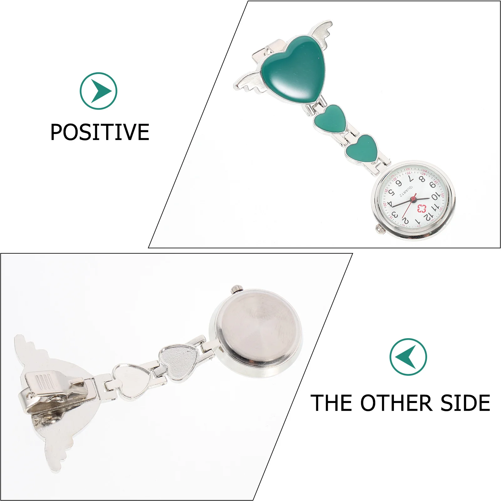 

Quartz Nurse Watch Heart Shaped Pocket Watches for Paramedic Child Small Hanging Chest Fashion Women Accessories