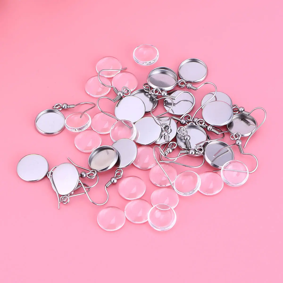 

20Pcs Stainless Steel Earring Wire Hooks Blanks DIY Jewelry Making Accessories for Birthday Masquerade Graduation Party Earring