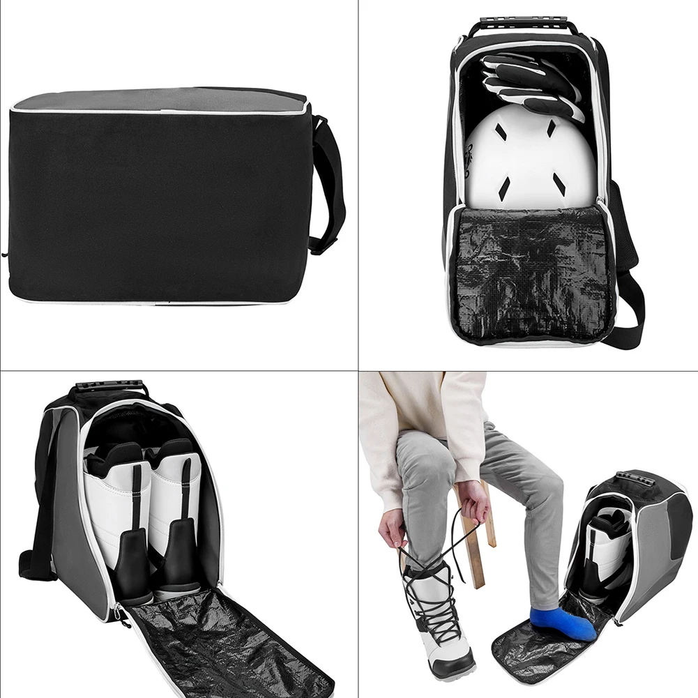 Ski Shoes Bag Snowboard Boots Bag Oxford Cloth Waterproof Travel Bags for Ski Helmets Ski Boot Gloves