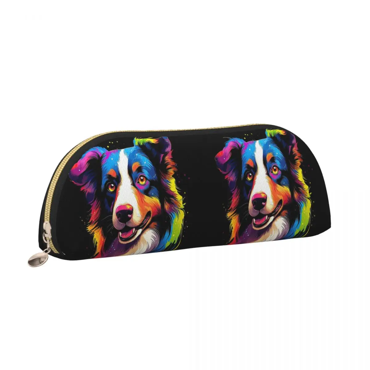 

Border Collie Pencil Case Pen Holder Storage Stationery Supplies Large Capacity Pen Box Pencil Bag for Studen School