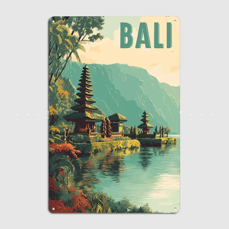 Bali Temple View Travel Poster - đánh giá và giá Home Decor Bali
