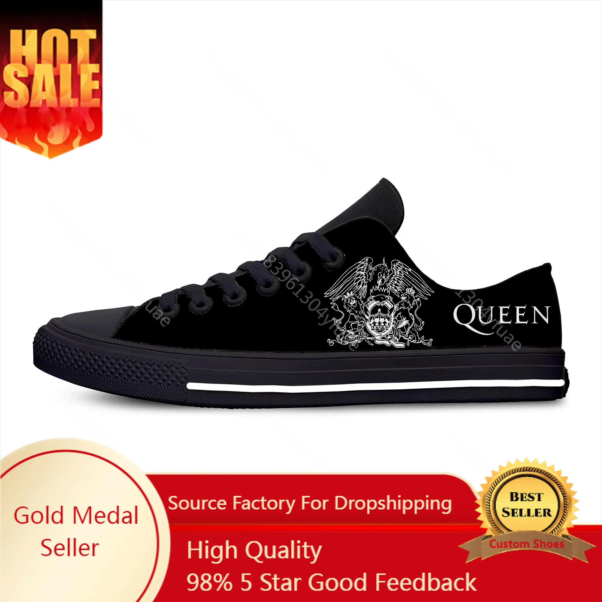 Hot Queen Rock Band Freddie Mercury Music Cool Low Top Lightweight Breathable Men Women Sneakers Fashion Latest Casual Shoes