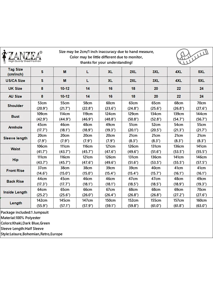 ZANZEA moda coulisse vita tuta per il tempo libero Casual sciolto donne scollo a V tute pendolari mezza manica tinta unita pagliaccetto lungo