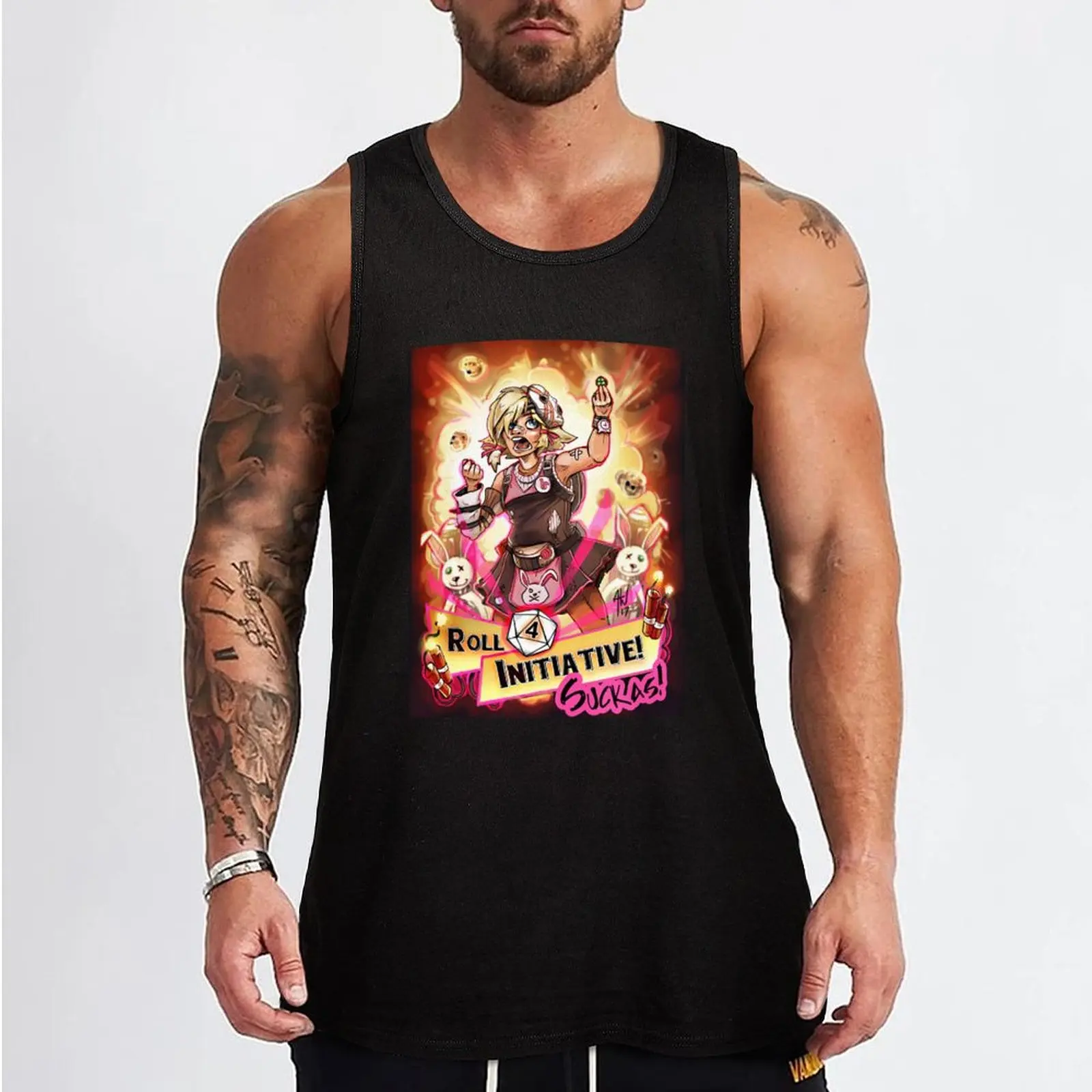 Roll for Initiative Suckas! Tank Top t shirts man vest Men's summer t-shirt