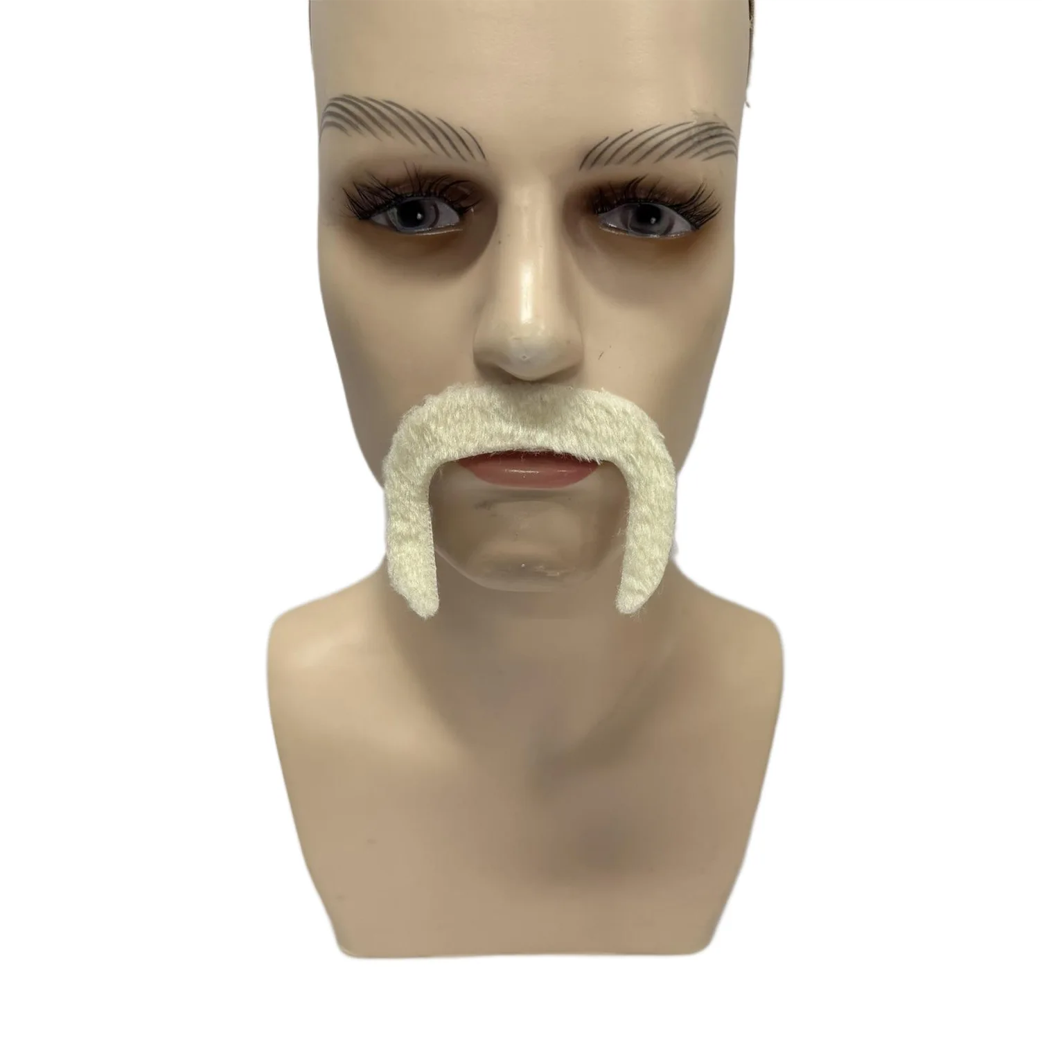 Halloween Beard Handlebar Mustache Costume Accessory Novelty Facial Hair for Haunted House Night Party Theme Event Dress Up