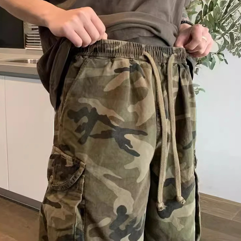 للاستخدام اليومي لقضاء العطلات، شورت فضفاض مناسب للرجال، مقاس L XL، مظهر وسيم من نسيج البوليستر، الطول العادي #3