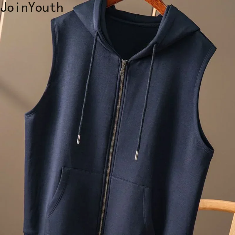 Fashion Sweatshirts Women Clothing Hooded Zipper Sleeveless Casual Hoodies Y2k Tops Streetwear Korean Vest Coat 2023 Ropa Mujer