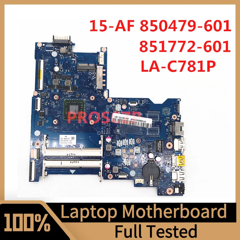 

850479-001 850479-501 850479-601 851772-601 For HP 15-AF Laptop Motherboard ABL51 LA-C781P W/ E2-6110 CPU 100% Fully Tested Good