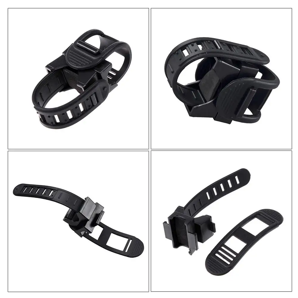 

Bicycle Light Clip Flashlight Holder Bike Mount Handlebar Black Bracket Silicone Adjustable Protector Clamp