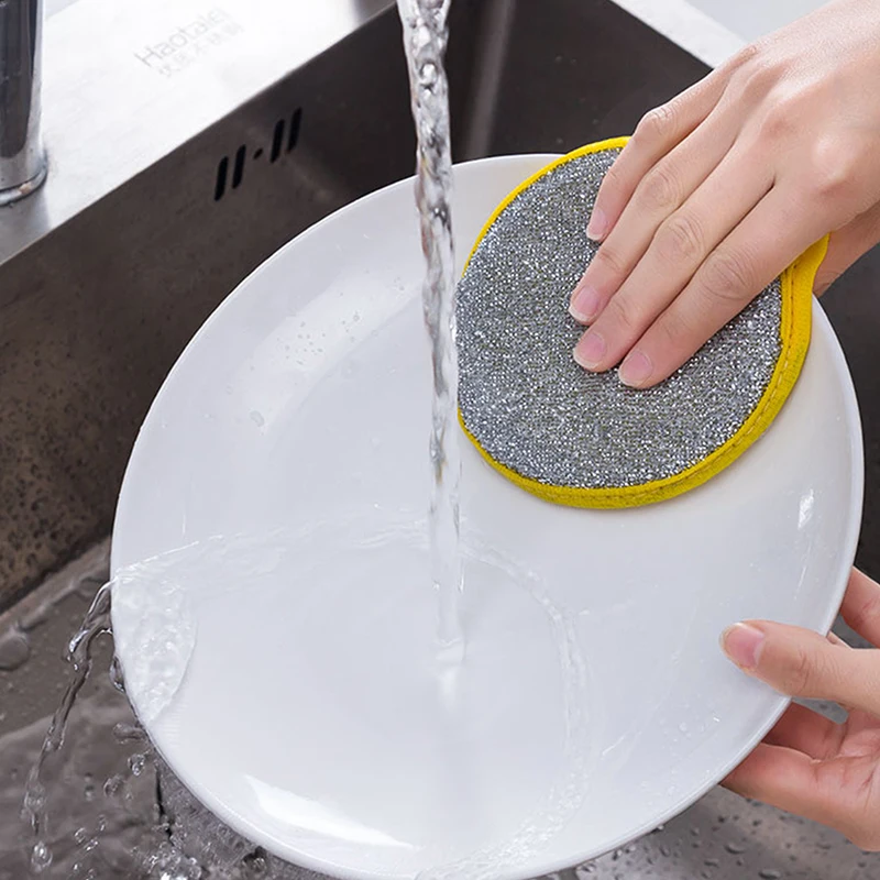 1/5PCS Double Side Dishwashing Sponge Dish Washing Brush Tableware Pan Pot Dish Wash Sponges Household Cleaning Kitchen Tools