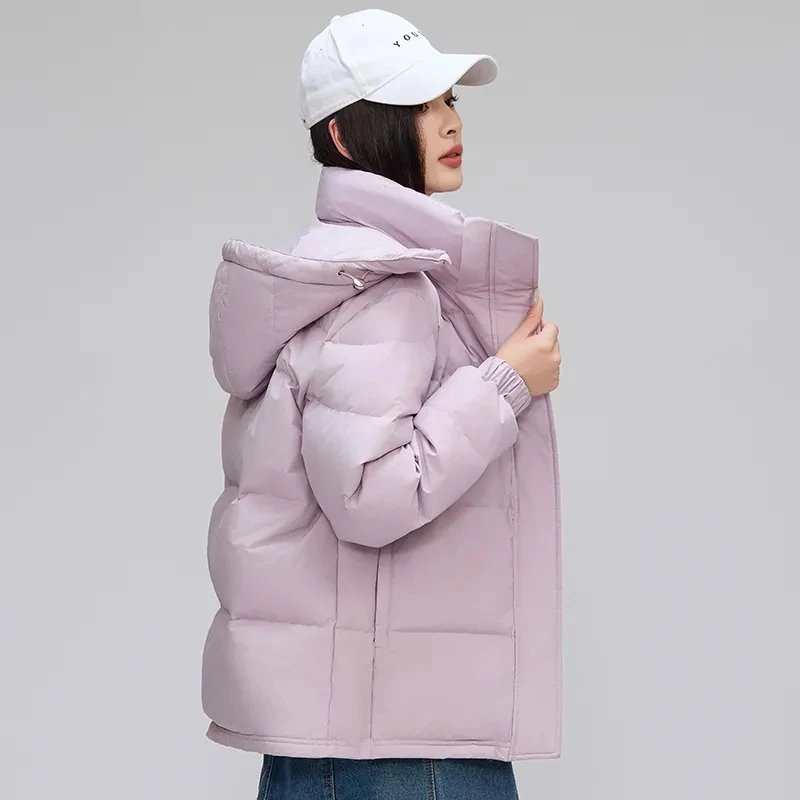 

2026Зимняя женская новая пуховая куртка с хлопковой подкладкой, парка, короткое пальто, корейская женская стеганая теплая женская куртка для хранения хлеба, верхняя одежда