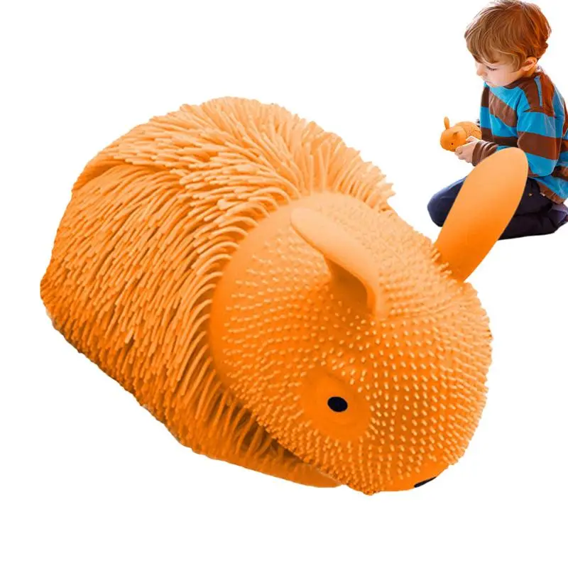 

Stress Toys For Kids TPR Long Haired Hairball Dog Kids Stress Pull Toy Soft Vent Family Desk Accessories Fun