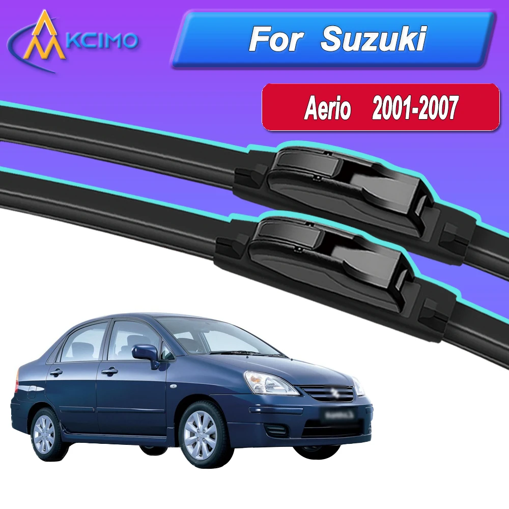 

Silicone Car Wiper Blades for Suzuki Aerio 2001-2007 - All Weather Silent Wiper Blades, Quick Release Clip