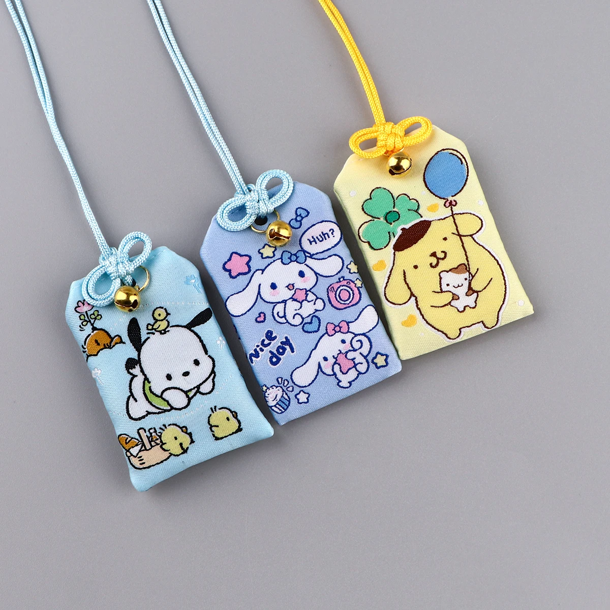 Animated Cute Cat Creative Embroidery Pray Fortune Omamori Pendant Good Luck Amulet Kimono Pray Keychain Holiday Gifts