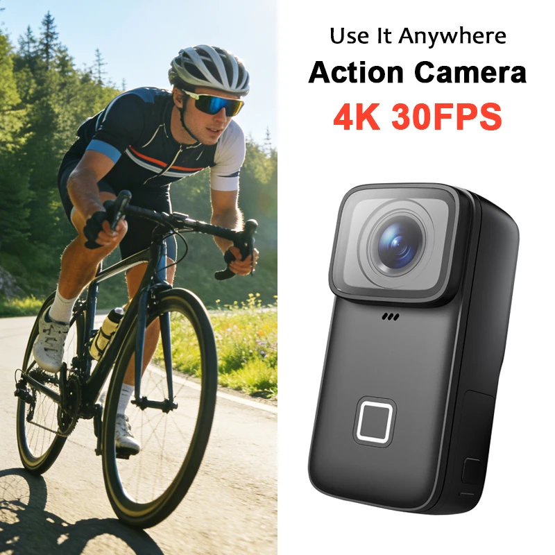 SJCAM C200 Pro 4K fps Action Camera with 6-Axis EIS Stabilization Touch Screen Camera for Vlogging Motorcycle Outdoor Sports﻿