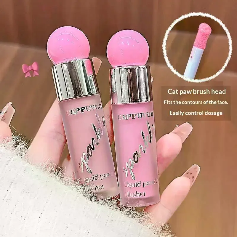 Cappuvini Gloss Clear Water-Like Blush Liquid Sweet Girl's Energetic Blush For Daily Whitening Naturally Breathable Lightweight