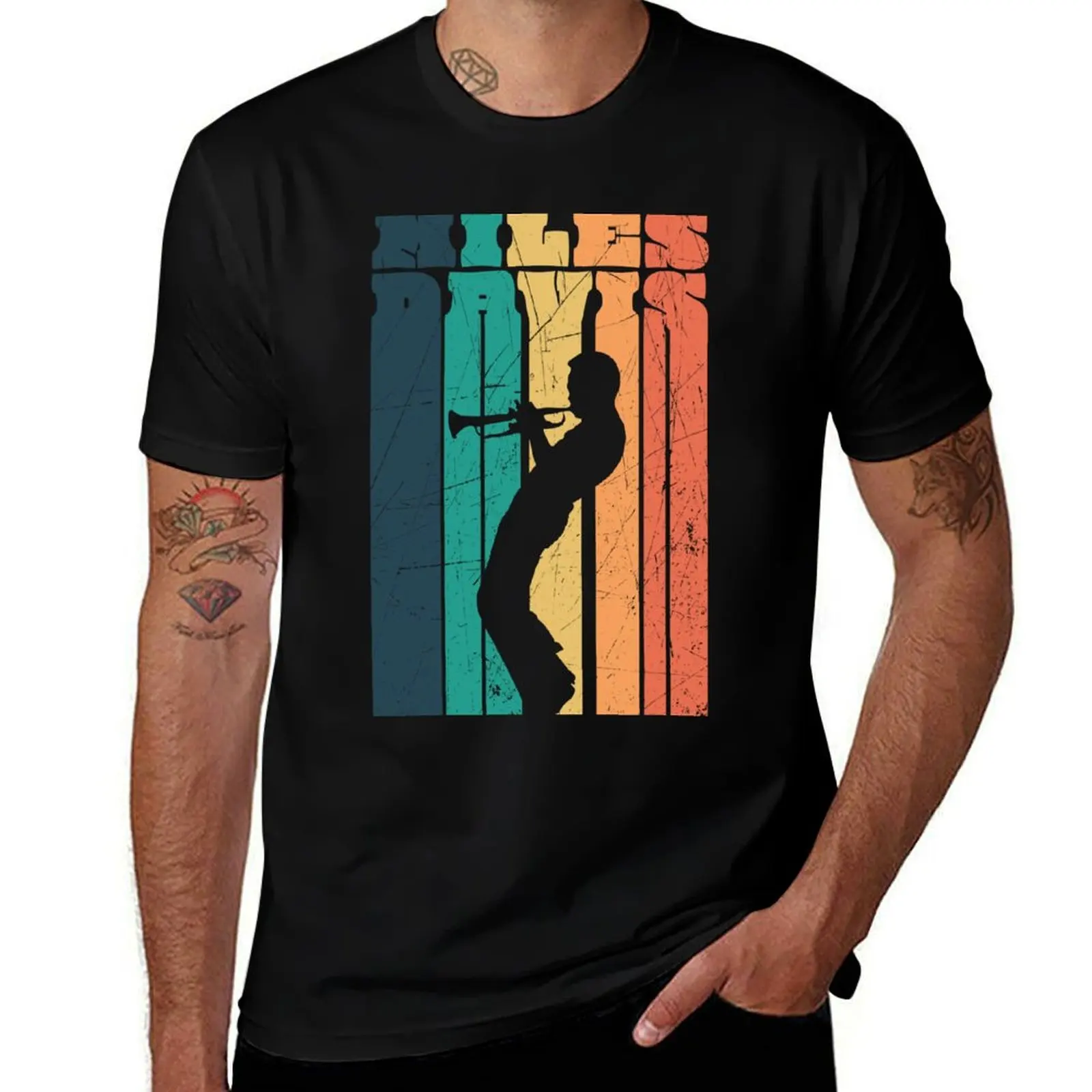Miles Davis Retro T-Shirt Relaxed Fit Casual Short Sleeve Top