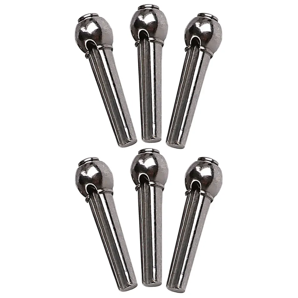

6 Pcs Guitar String Pegs Black Metal Replacement Durable Practical Easy Outdoor Accessories Smooth Safe Guitar Parts Pin
