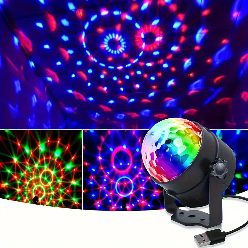 

Colorful Strobe Light Activated Stage 7 Colors with Remote Control Disco Ball Lamps for Home Room Parties Kids Gift Wedding Bar