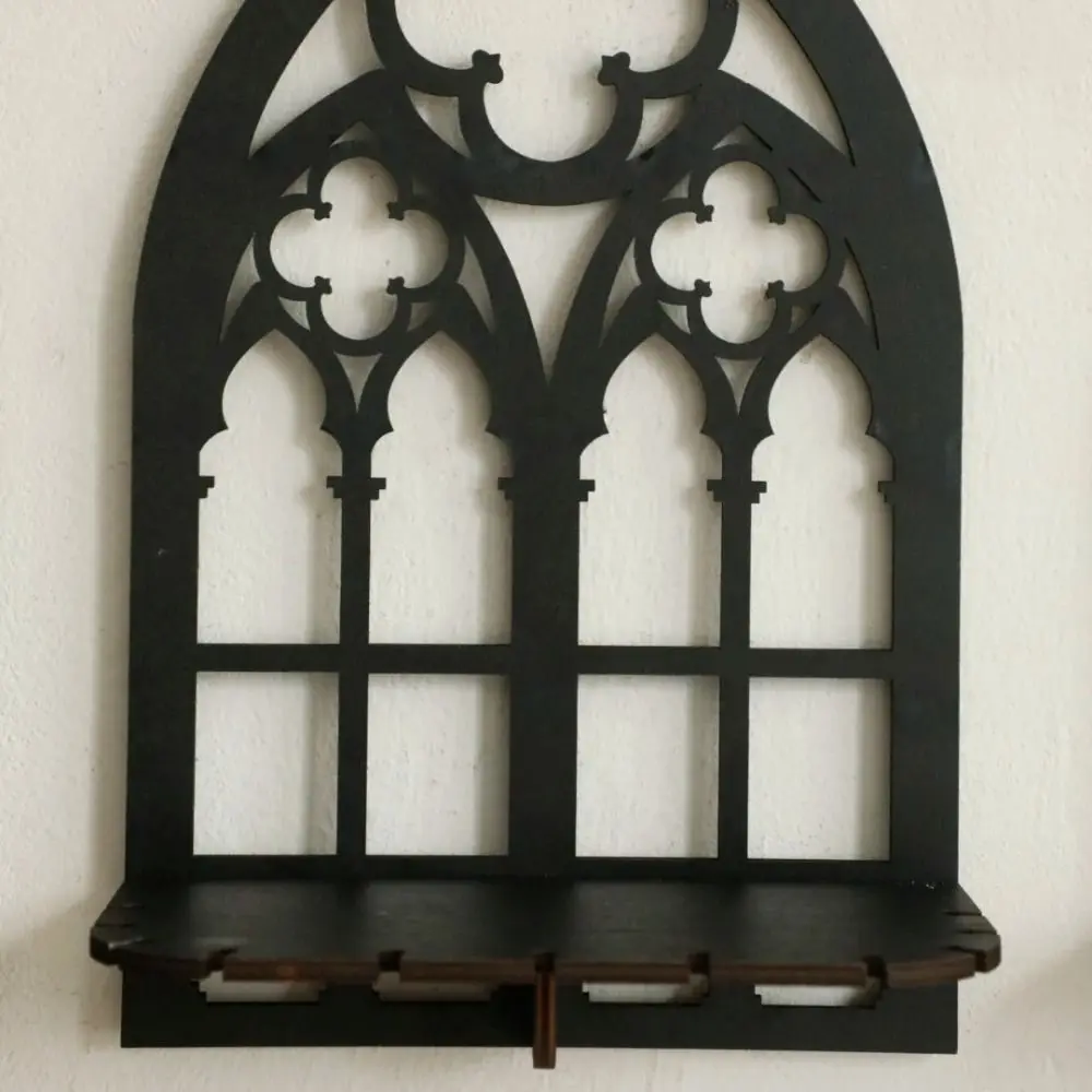 3 Pcs New Gothic Wall Decoration Wooden Hollow Goth Wall Decor Gift Vintage Cathedral Arch Frame