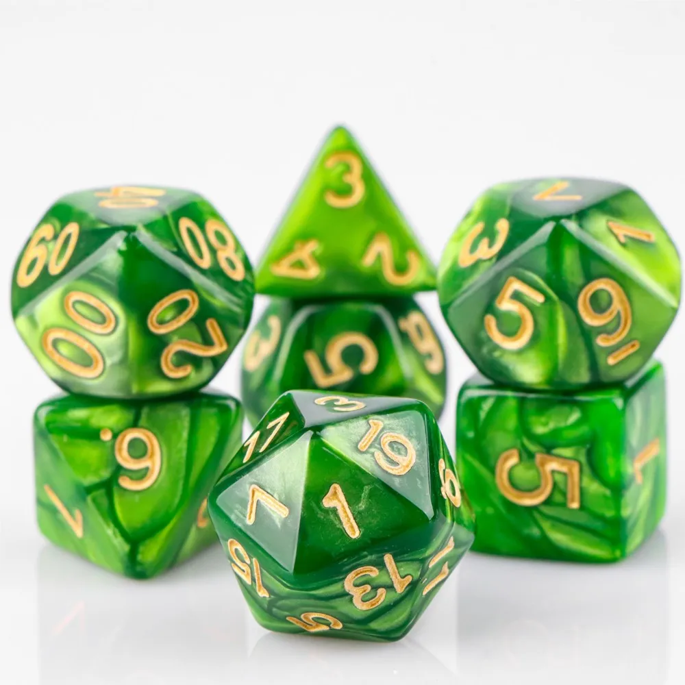 

Набор из 7 многоцветных полиэдрических кубиков для настольных игр D&D, ролевых игр, обучения математике и других настольных игр