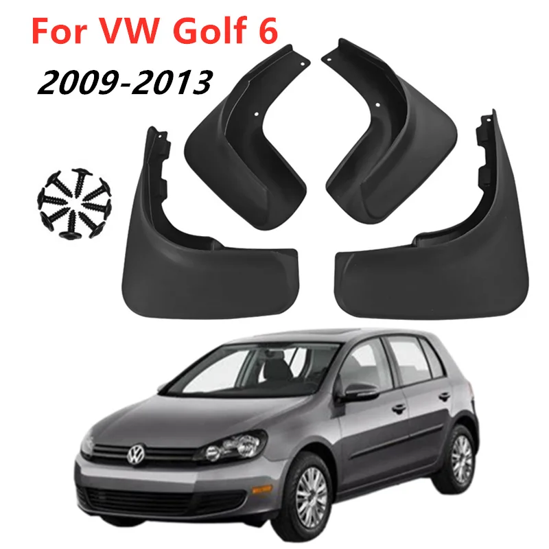 4 pcs Car Mud Flap Mudguards Splash Guards For Volkswagen VW Golf 6 Mk6 Hatchback 2009 2010 2011 2012 2013 Accessories
