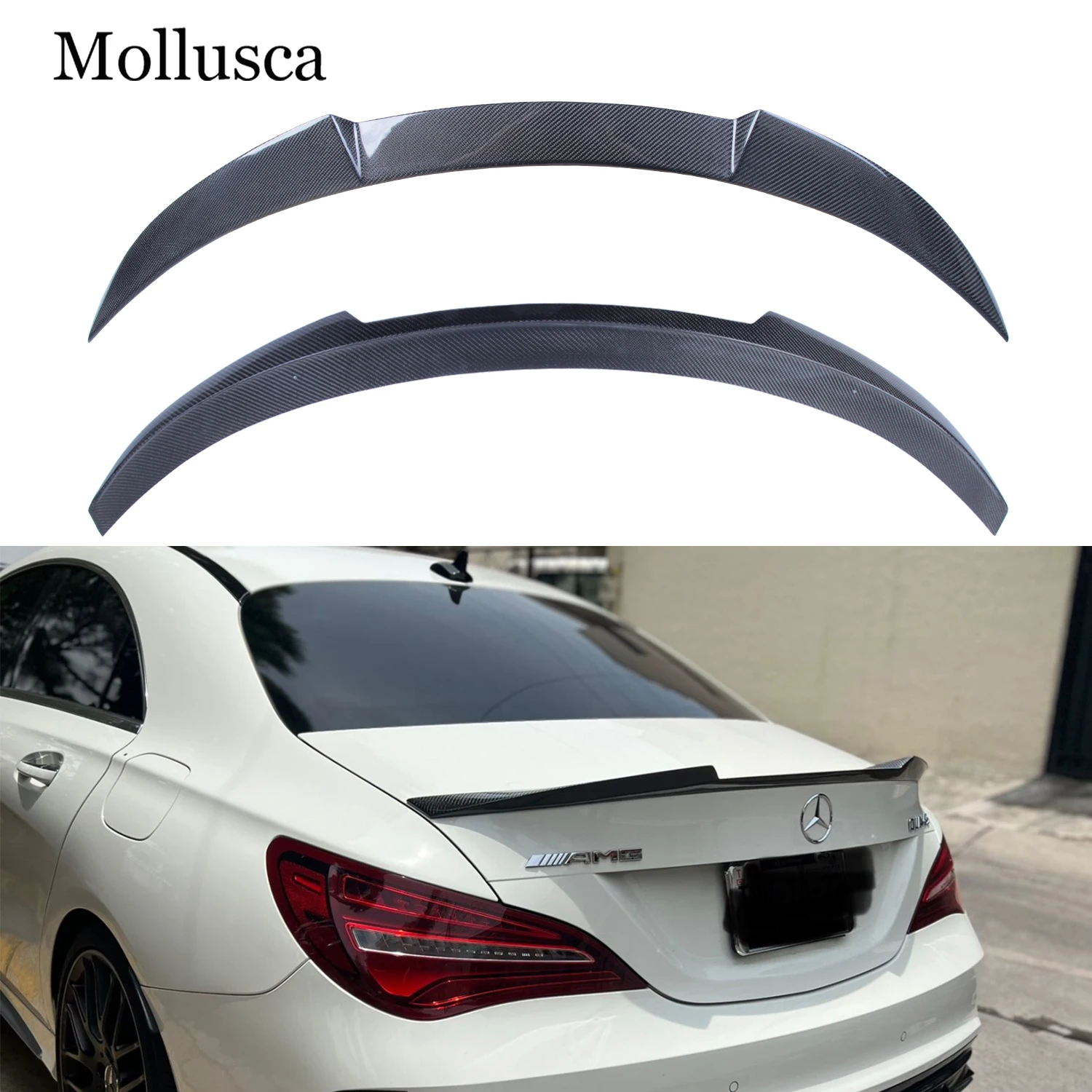 

For Mercedes-Benz CLA W117 C117 CS Style Carbon Fiber Rear Spoiler Trunk Wing 2013-2019