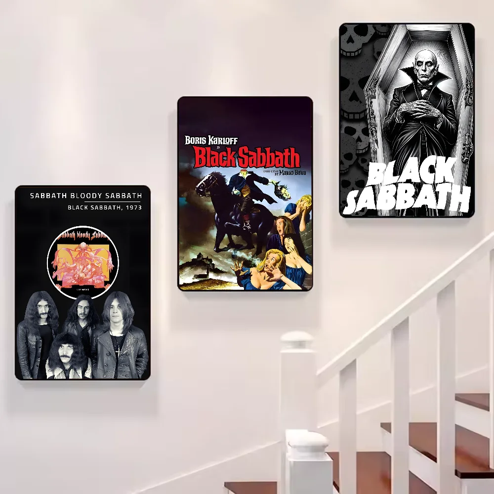 Poster Black S-Sabbath Band Anmie Poster HD art sticky wall waterproof home living room bedroom bar aesthetic decoration