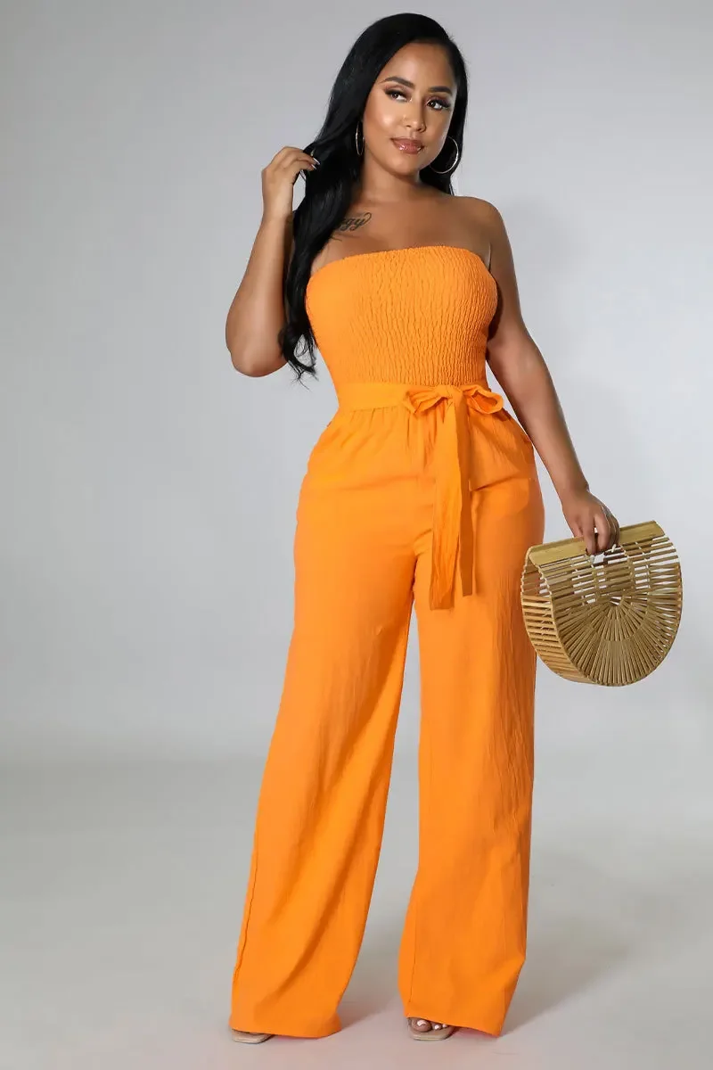 Zomer Dames Lange Jumpsuit Chiffon Jumpsuits Met Hoge Taille Voor Dames, Effen Casual Losse Dunne Mouwloze Broek Met Wijde Pijpen