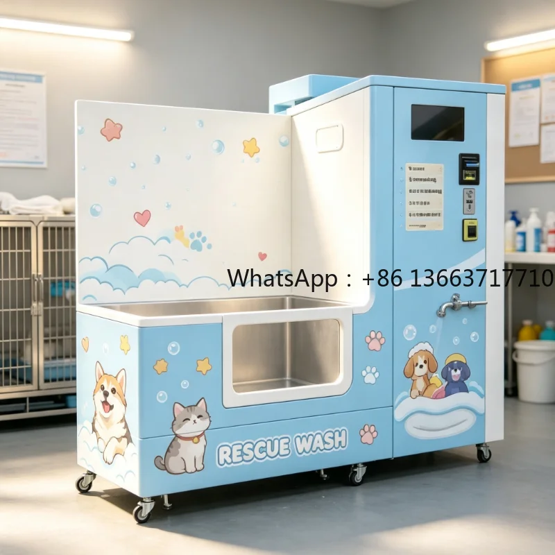 Electric Dog Wash Machine Deluxe Professional Grooming Bathing Tub Rustproof Stainless Steel Customized Pet Bath Equipment