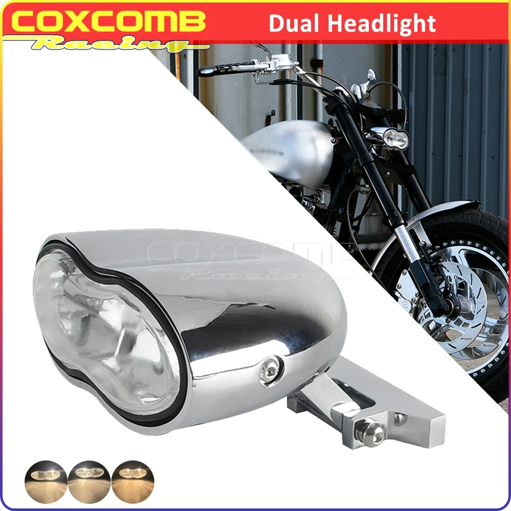 

Мотоциклетная фара с двойным освещением ET Cyclops для Kawasaki Z Ninja Vulcan Versys Suzuki GSX-S GSX-R Boulevard V-strom BMW