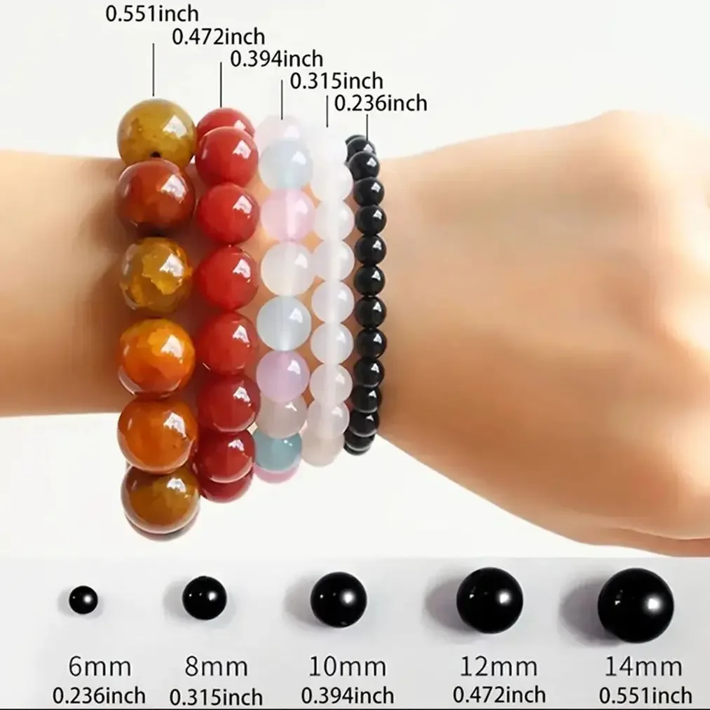 Natural Orange Jades Chalcedony Stone Beads Round Loose Beads For Jewelry Making 15\