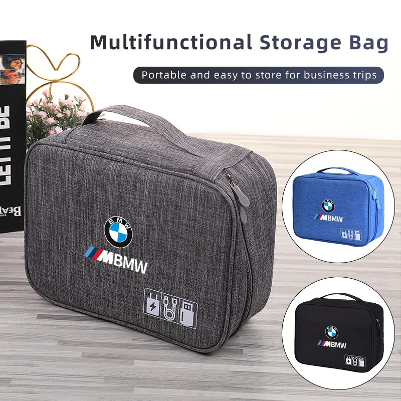 Car Storage Bag Waterproof Digital Protective Organiser Case For BMW X3 X5 M5 M3 E46 E90 E60 F10 E39 F30 E36 G30 E87 E70 E91 E30