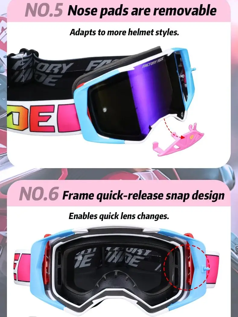 AliExpress FXR Men Motorcycle Goggles UV400 Anti Fog Riding Glasses Dirt Bike Motocross Outdoor Protective Eyewear For Mountain Cycling MX