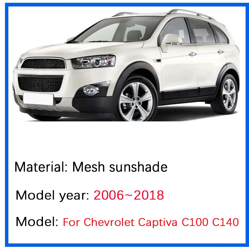 For Chevrolet Captiva C100 C140 2006~2018 Sun Visor Breathable Heat Insulation Side Window Cover UV Protection Shade Accessories