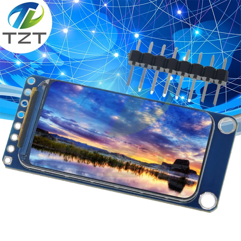 

TZT 1.47" 1.47 Inch 172x320 SPI Full Color TFT HD IPS Screen LCD LED Display Module 172*320 ST7789 Controller 3.3V SPI Interface