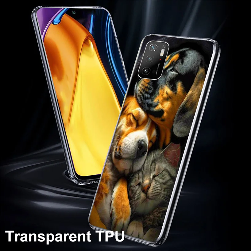 Funny Selfie Dogs Group Phnoe Case for Xiaomi Poco X5 Pro X4 Gt X3 Nfc M5S M4 M3 M2 F3 F2 F1 Mi Note 10 Lite A2 A3 Unique Cover