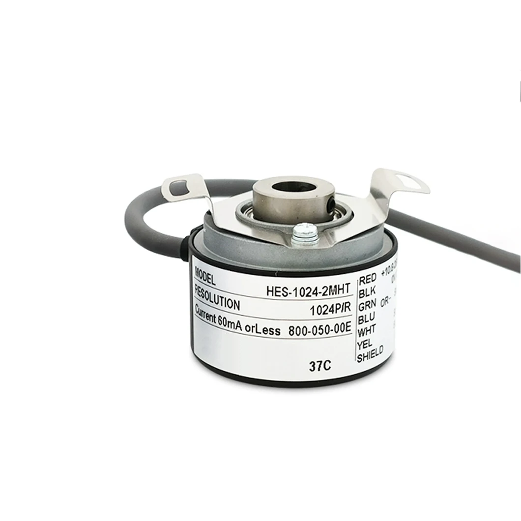 ABILKEEN 8MM Semi-Hollow Shaft HES Series 38MM Rotary Encoder 100~4096PPR HES-2M/2MC/2MHC/2MHCP/2MHT/2MD Incremental Encoder